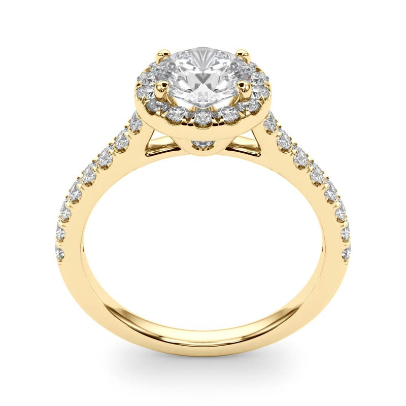 Round Cut Halo Pavé Engagement Ring