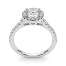 Round Cut Halo Pavé Engagement Ring