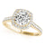 Round Cut Halo Pavé Engagement Ring