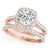 Round Cut Halo Pavé Engagement Ring