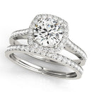 Round Cut Halo Pavé Engagement Ring
