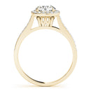 Round Cut Halo Pavé Engagement Ring