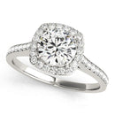 Round Cut Halo Pavé Engagement Ring