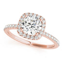 Round Halo Pavé Engagement Ring