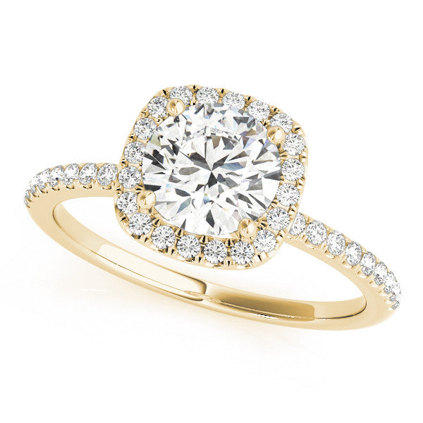 Round Halo Pavé Engagement Ring