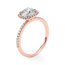 Round Halo Pavé Engagement Ring