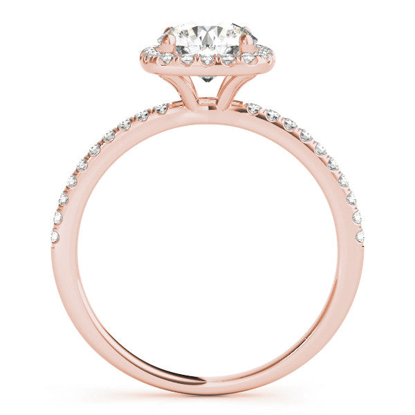 Round Halo Pavé Engagement Ring