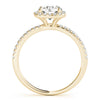 Round Halo Pavé Engagement Ring DiamondStatus