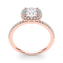 Round Halo Pavé Engagement Ring