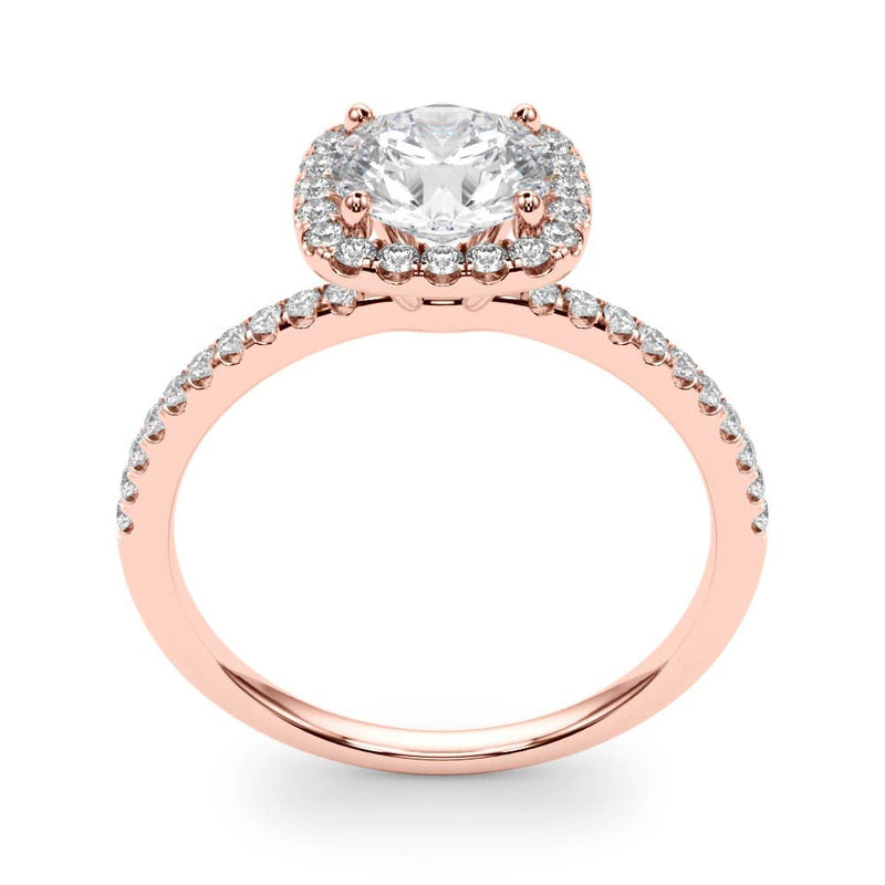 Round Halo Pavé Engagement Ring