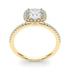 Round Halo Pavé Engagement Ring DiamondStatus