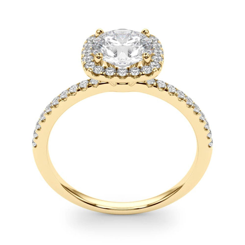 Round Halo Pavé Engagement Ring
