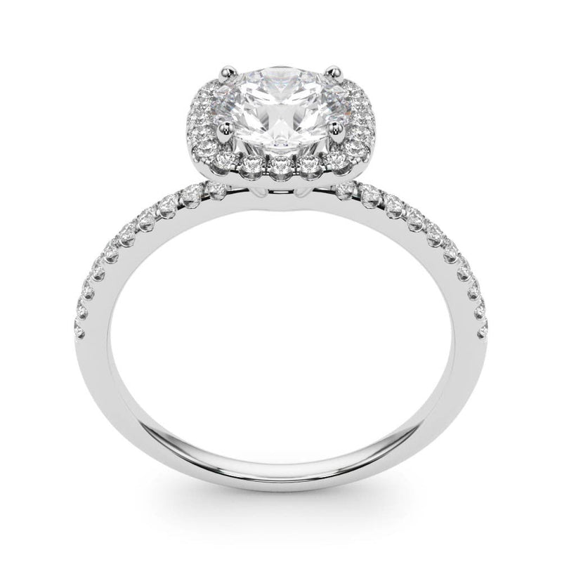 Round Halo Pavé Engagement Ring