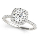 Round Halo Pavé Engagement Ring