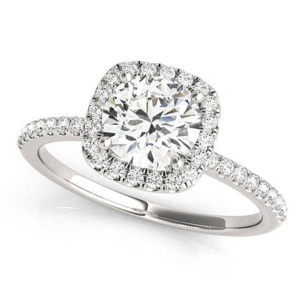 Round Halo Pavé Engagement Ring