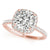 Cushion Cut Halo Pavé Engagement Ring