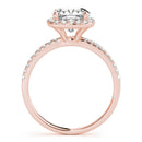 Cushion Cut Halo Pavé Engagement Ring