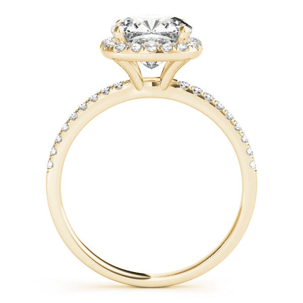 Cushion Cut Halo Pavé Engagement Ring