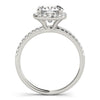 Cushion Cut Halo Pavé Engagement Ring DiamondStatus