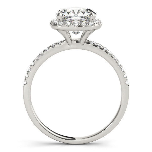 Cushion Cut Halo Pavé Engagement Ring