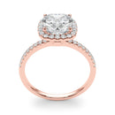 Cushion Cut Halo Pavé Engagement Ring