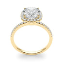 Cushion Cut Halo Pavé Engagement Ring