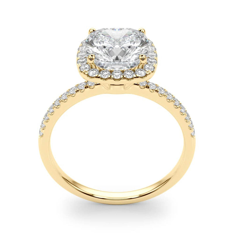 Cushion Cut Halo Pavé Engagement Ring