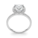 Cushion Cut Halo Pavé Engagement Ring