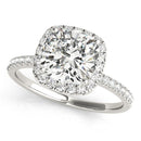 Cushion Cut Halo Pavé Engagement Ring
