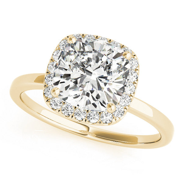 Cushion Cut Halo Engagement Ring