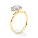 Cushion Cut Halo Engagement Ring