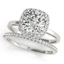 Cushion Cut Halo Engagement Ring