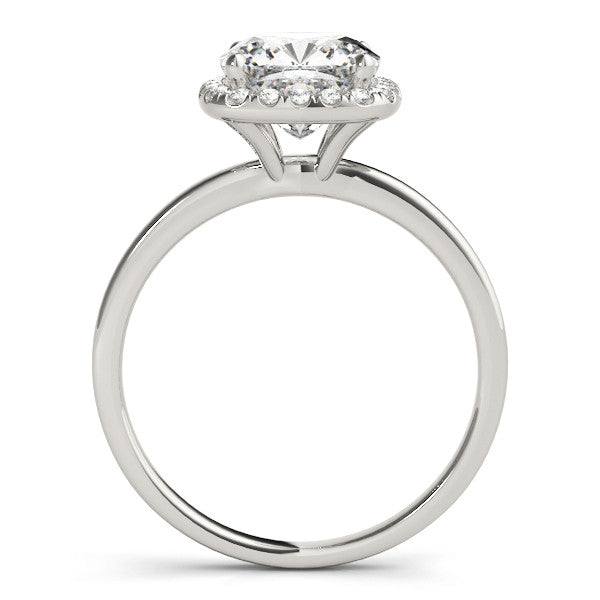 Cushion Cut Halo Engagement Ring