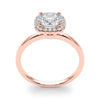 Cushion Cut Halo Engagement Ring DiamondStatus