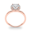 Cushion Cut Halo Engagement Ring