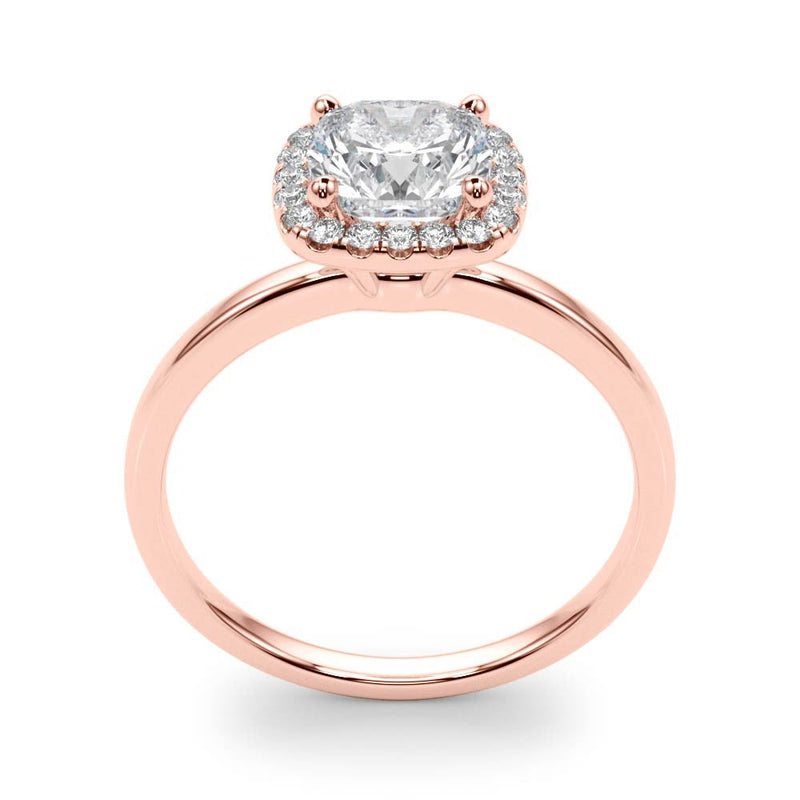 Cushion Cut Halo Engagement Ring