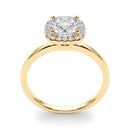 Cushion Cut Halo Engagement Ring