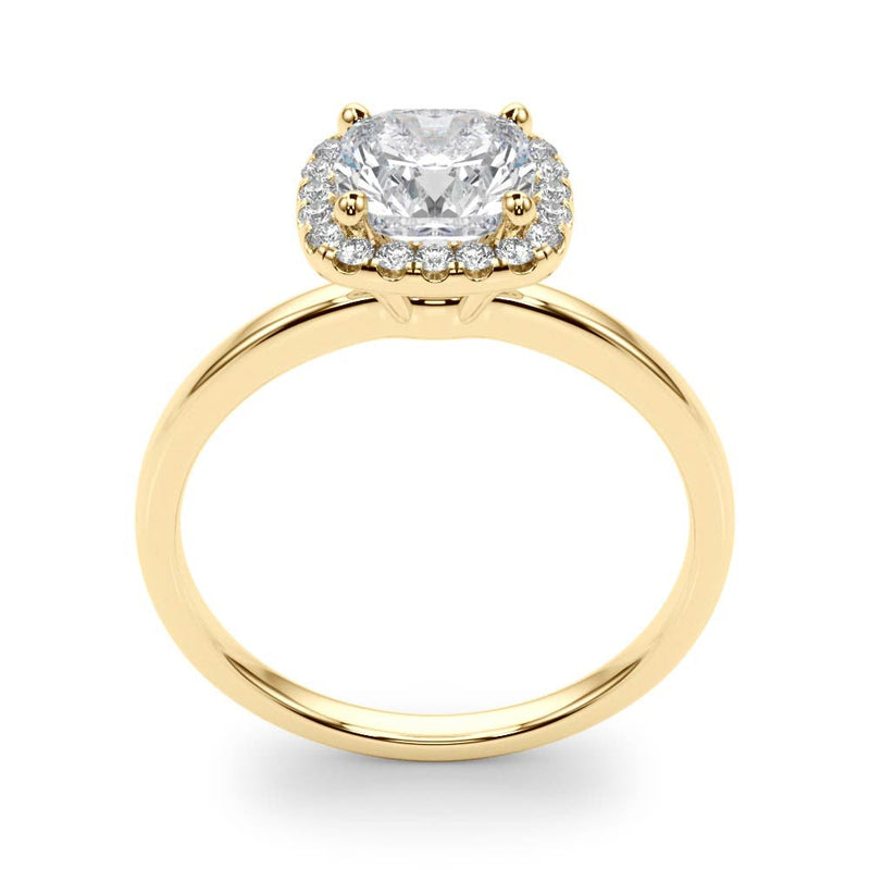 Cushion Cut Halo Engagement Ring