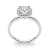 Cushion Cut Halo Engagement Ring DiamondStatus