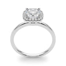 Cushion Cut Halo Engagement Ring