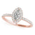 Marquise Cut Halo Pavé Engagement Ring