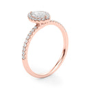 Marquise Cut Halo Pavé Engagement Ring