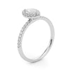 Marquise Cut Halo Pavé Engagement Ring DiamondStatus
