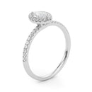 Marquise Cut Halo Pavé Engagement Ring