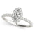 Marquise Cut Halo Pavé Engagement Ring
