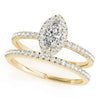 Marquise Cut Halo Pavé Engagement Ring DiamondStatus