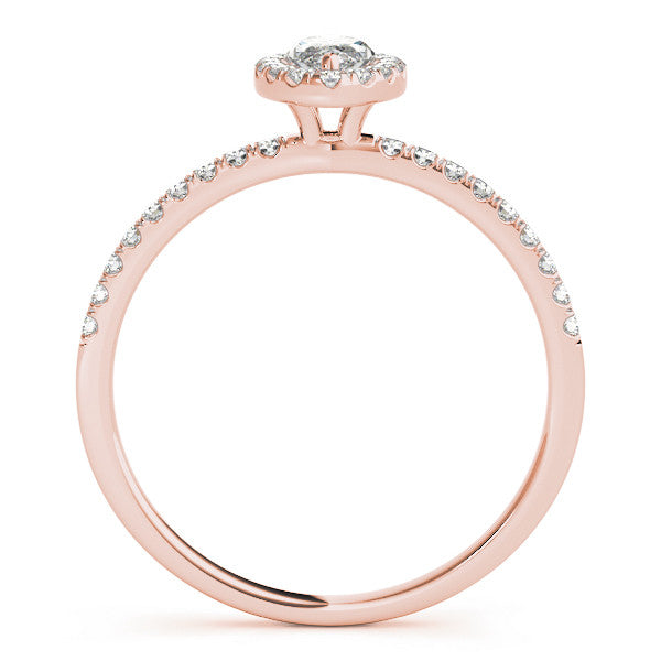Marquise Cut Halo Pavé Engagement Ring