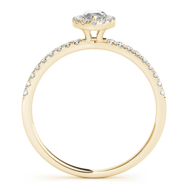 Marquise Cut Halo Pavé Engagement Ring