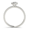 Marquise Cut Halo Pavé Engagement Ring DiamondStatus