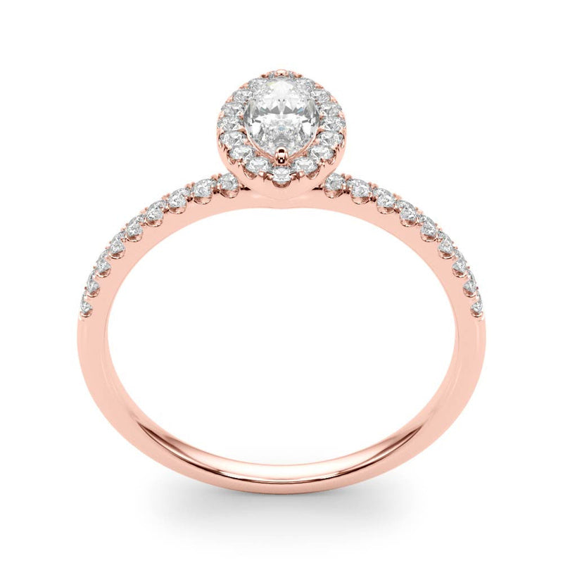 Marquise Cut Halo Pavé Engagement Ring